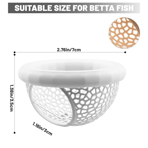 Aquarium Floating Betta Fish Skins, Suitable for Fighting Fish, Shrimp, and Small Fish Multi-Functional Hammock, Aquarium Hiding Feeding Decorative Accessories (White)