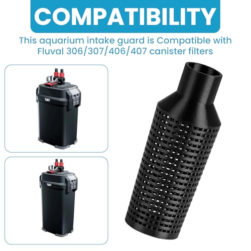 ETZ Aquarium Intake Guard, Intake Guard Fits for Aquarium Shrimp Fry Fish Tank Filter, Compatible with Fluval 306/307/406/407 Models, Replacement Fish Safe Filter Cover