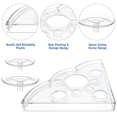 12PCS Creative Floating Floral Arrangement Holder,Floating Flower Display Stand Include 2 Fish Tank Shelf DIY Clear Acrylic Flower Bowl Stem Holder for Small Single Flower Water Plants/Fish Tank Float