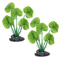 2 Pack Aquarium Silk Aquarium Plants, Artificial Plastic Plant for Small Tank, Goldfish, Fish Hides (6 Inch)