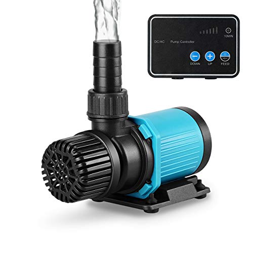 800GPH 30W16FT Aquarium 24V DC Water Pump with Controller, Submersible and Inline Return Pump for Fish Tank,Aquariums,Fountains,Sump,Hydroponic,Pond,Freshwater and Marine Water Use - size: 800GPH, 30W,16FT