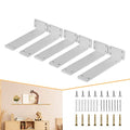 CLT Shelf Bracket( White) , 8” Quarter Inch (1/4") Thick- Max Load: 220 lb Rustic Industrial Modern Farmhouse Heavy Duty Bracket for DIY Table Bench, Pack of 6 - size: 8 inches, style: White S Bracket