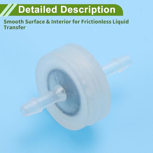 Plastic Hose Barb Fitting 3/32" Check Valve Inline One Way Non Return Barb Hose Fitting Plastic 5 Pcs