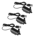 3PCS DC 3-5V USB Micro Submersible Mini Water Pump,Small Aquarium Pump for Fish Tank Aquariums Pond Fountain Hydroponics Garden (Black) - color: Black