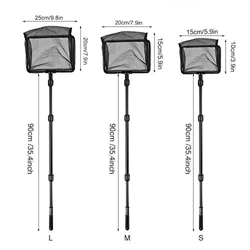 Aquarium Fishing Landing Net, Easy to Carry, 3 Sizes to Choose, Great Tool for Fish, Widely Used, Lightweight, for Home and Aquarium Use - size: Large