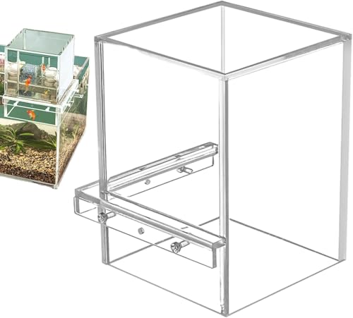 AeroAquarium Negative Pressure Fish Tower, Anti-Gravity Desktop Aquarium with Self-Filling Water Column, Vacuum Floating Fish Tank Decor for Betta, Zen Home Office Decor Gift (9.84"*4.72"*4.72") - size: 9.84"*4.72"*4.72"