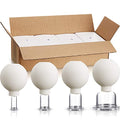 BBTO 4 Pieces Glass Cupping Set Glass Silicone Cupping Cups Massage Vacuum Suction Cupping Cups for Body Face Leg Arm Back Shoulder Muscle and Joint Pain (White) - color: White