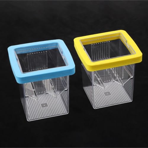 Hatching Container Pet House Floating Breeding Box for Aquarium Fish Tank Breeder(Yellow) - color: Yellow