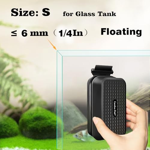 Carefree Fish Aquarium Super Strong Magnetic Cleaner for Glass Fish Tank Magnet Brush with Algae Scrapers Floating - size: S