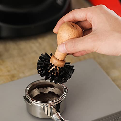 MHW-3BOMBER Coffee Portafilter Cleaning Brush Espresso Machine Portafilter Brush Speacial for 58mm Portafilter Professional Barista Cleaning Tools Effectively Cleaning B5341 - color: Wood-58mm