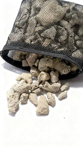 Crushed Coral Filter for Aquarium,Fish Tank Crushed Coral for Freshwater Aquarium PH Aquarium Bio Filter Media Bag