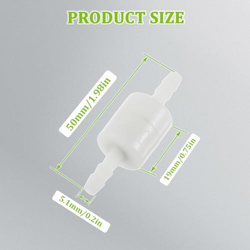 3/8" Plastic One Way Barb Hose Inline Check Valve Non Return For Fuel Oil Water Air(pack of 3pcs)
