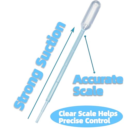 Zkupanx 1mL Pipettes Dropper 100PCS, Premium Disposable Plastic Transfer Pipette for Essential Oils, Lab, Health Care, Crafts, Measuring and Transferring a Variety of Liquids - Eye Dropper - size: 1mL 100PCS