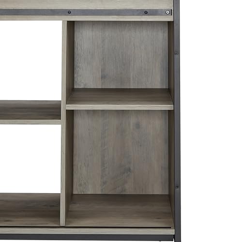 Metal Aquarium Stand with Cabinet for Fish Tank Accessories Storage, 80 Gallon, Turtle, Reptile Terrariums, Grey, 58.9'' L x 19.7'' W x 32.6'' H. XS99