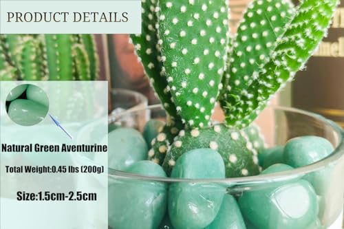 DUQGUHO Green Aventurine Healing Crystals Stones Set Natural Bulk Crystals Tumbled Polished Irregular Crystal Stones Bulk Rocks 0.45 lbs - color: 05 Green Aventurine