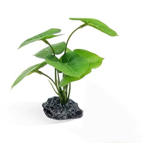 JGbaby Artificial Aquarium Plants,Fish Tank Decorations Betta Leaf Hammock 7in Realistic Silk & Plastic Plants, Hideout Decor for Betta. Goldfish,Reptiles,Small Tanks (Green Type-A) - color: Green Type-a, size: 7 inches