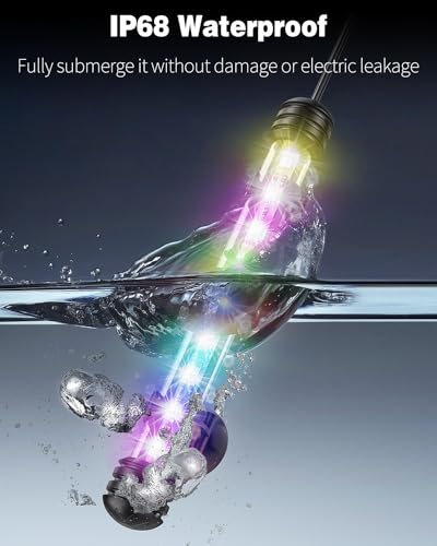 Pawfly 1.8 W Aquarium LED Light 7.5 Inch Underwater Fish Tank Light with Timer Auto On/Off Fish Tank Background Lights with 8 Lighting Modes Submersible Multi-Colored Tube Lights for Decoration - color: PRO (Timing Function), size: 7.5 Inch