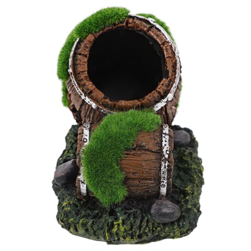 Happyyami Fish Tank Resin Decoration Aquarium Ornaments for Betta Fish Hideout Small Rustic Tank Accessories for Aquatic Environments