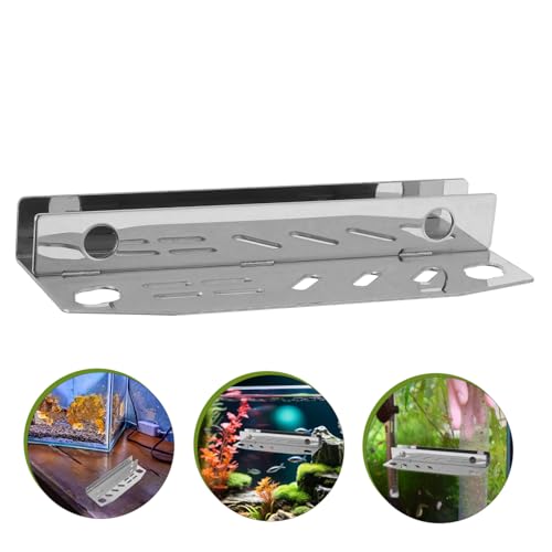 Toyvian Stainless Steel Fish Tank Tool Holder Compact Organizer for Aquarium Maintenance Lightweight Aquatic Planting Tweezers Storage Rack Design for Easy Cleaning and Care