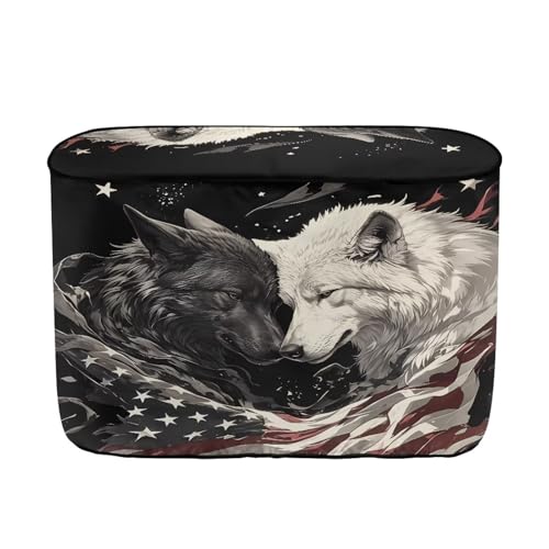 American Cute Wolf Gas Cylinder Cover Travel Trailer Propane Tank Cover Protects Propane Tanks During Travel,Camping All Weather Protection - color: American Cute Wolf, size: S(20LB)