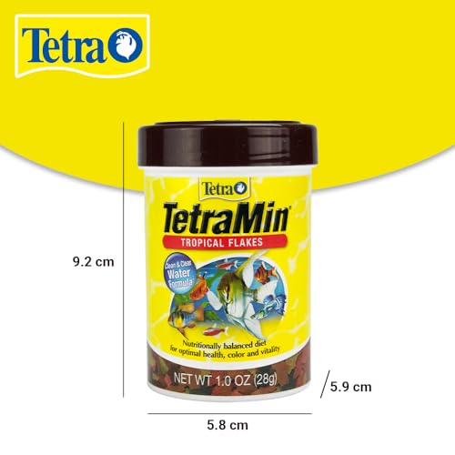 TetraMin Nutritionally Balanced Tropical Flake Food for Tropical Fish - size: 1 Ounce (Pack of 1)