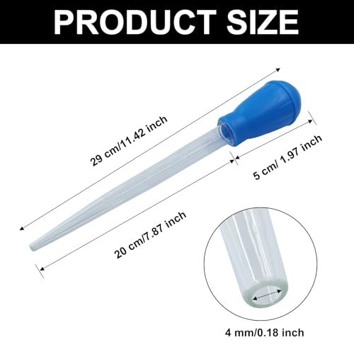 Murtenze 2 Pack Manual Fish Tank Water Changer Aquarium Dropper, Blue Clean Pipette Dropper Waste Remover, Mini Gravel Cleaning Straw for Aquarium Cleaning/Aquarium Owners - color: Blue