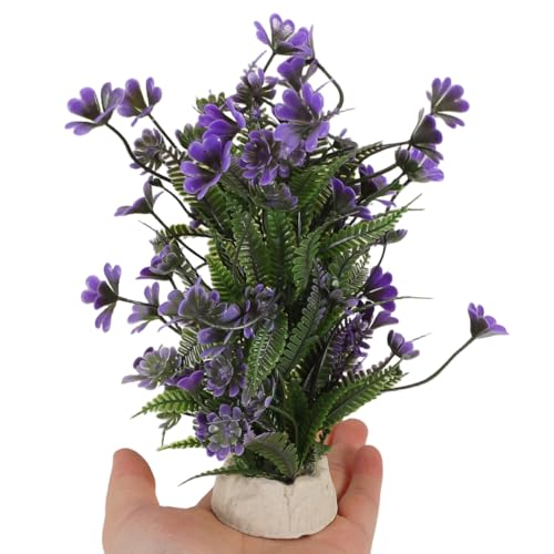 balacoo Fish Tank Artificial Plants 7.87In Shamrock Underwater Bonsai Aquarium Decor Safe Fake Plastic Plant for Fish Habitat Indoor Aquarium Landscaping