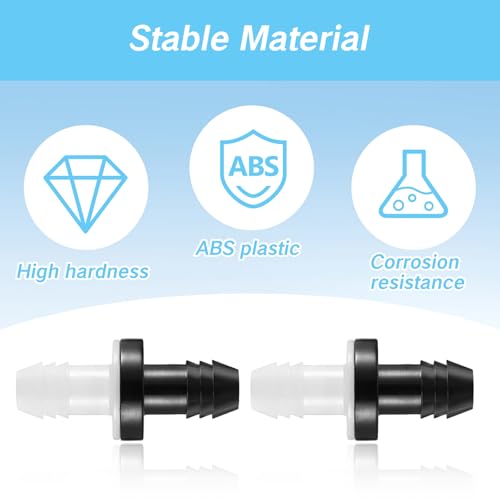 2 Pcs Check Valve 3/8 Inch Plug-in Check Valve Camis One-Way Gas Tank Valves for Water Fuel Air Liquid Flow Transfer 10 mm ABS Plug-in Check Valve Admittance Line Barb Check Valves