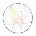 Zerodeko Fishing Net Replacement Head with 40cm Diameter Stainless Steel Frame, Colorful Patterned Mesh, 8mm Connector, Deep Catch Basket for Freshwater and Saltwater Fishing