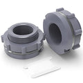 TAISHER 2PCS Black PVC 1-1/4'' Bulkhead Tank Connector Adapter Fitting with Gasket for Water Tank, Rain barrels, Aquariums, Bathtubs and Sink - size: 1-1/4"(PVC) with Gasket