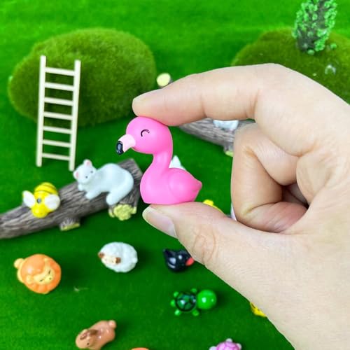 40 PCS Mini Animals Figurines for Dollhouse Garden Accessory Decoration