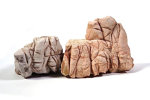 LANDEN Elephant Skin Stone Natural Multi-Texture Rocks (18lbs, 3~9 inches,7pcs) for Aquarium, Paludarium, Terrariums, Landscaping, Decorative of Caves, Waterfalls, Cliffs - size: 11 Elephant Skin Stone(3-9 inches,18lbs)