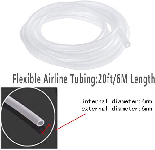 Saim Aquarium Air Stone Bars, 2 Piece 16 inch Bubbles Release Oxygen Diffuser Bar with 20ft Airline Tubing, 10 Piece Suction Cup and 2 Piece Valve for Fish Tank, Air Stone Bar Hydroponics with Conne - size: 2 Air Stone+Airline Tubing+10 Suction Cup+2 Valv