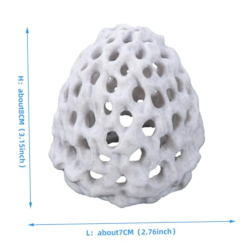 Shrimp Cave, 2.8x3.2 Inch Fish Tank Rocks with Suction Cup, Hollow & Multifunctional Fish Tank Accessories, Simulation Aquarium Decor for Home, Aquarium Cave