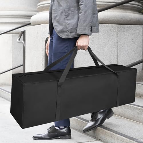 COOLBEBE 52" Sports Duffle Bag - 160L Extra Large Travel Duffel Luggage Bag with Upgrade 2-way Lockable Zippers, Sturdy & Water Resistant Long Duffle Bag for Camping Moving (Black 52inch 2Pack) - size: 52" x 12" x 16" 2Pack
