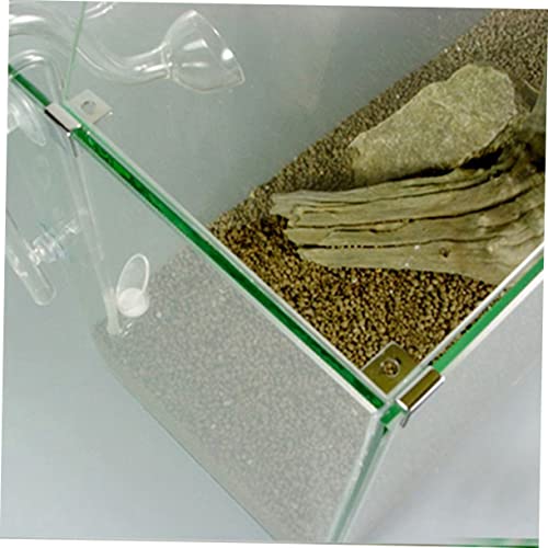 YARNOW 8mm Aquarium Clips Stainless Steel Support Brackets for Glass Cover Betta Tank Accessories - size: Size 2