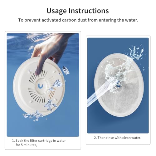 12pcs Cat Fountain Filters with Pre-Filter Sponges for E versweet 2S/3/3 Pro/Solo/Solo SE Quadruple Filter System 3.0 Replacement Filters