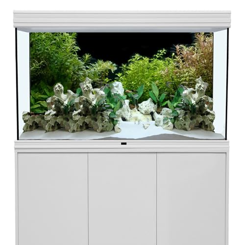 AWERT Aquarium Background River Bed & Lake Aquatic Plant Fish Tank Background Vinyl 48x24 inches