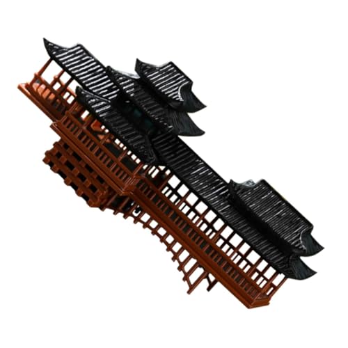 Mini Pagoda Bridge Ornament for Zen Garden Japanese Pavilion Decoration Micro Landscape Decor for Aquariums and Bonsai Outdoor Garden Accessories