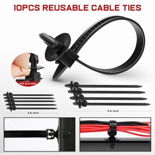 Nilight 975Pcs Car Push Retainer Clips Auto Fasteners Kit Included 33 Sizes Nylon Bumper Fender Rivets Door Trim Panel Clips with 5 Fasteners Remover 10 Cable Ties for Toyota GM Ford Honda Chevy Audi - color: 975Pcs
