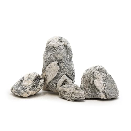 Aquarium Rocks Silver Seiryu Rock 5lb Natural Stone for Fish Tanks, Terrariums, Bonsai, Garden Decoration, Micro Landscapes & Reptile Terrariums(2-5inch 4-5Pcs) - size: 5lb (2-5inch)