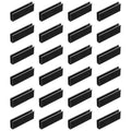 uxcell 24Pcs Plastic Glass Connector, 180 Degree Glass to Glass Clamp for 4mm Thick, Fixing Bracket Rimless Clip Holder for Aquarium Fish Tank Display Shelves, (4mm, Black) - size: 4mm