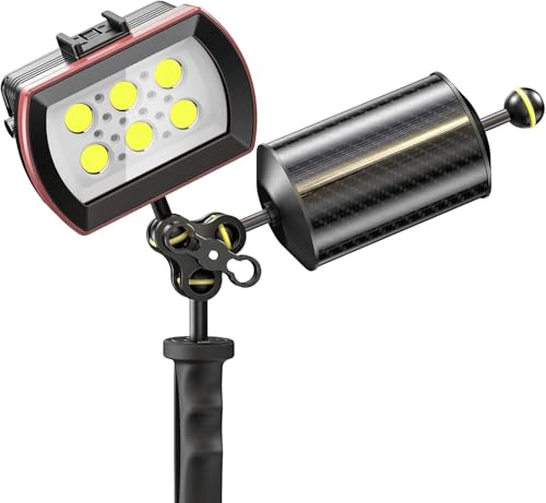 Sea frogs Carbon Fiber Float Arm D80mm, 8'', for Ultralight, Aquatic Arm, Buoyancy Provided 600g, Underwater Camera System Diving Tray Video Light/Strobe GA-10 - color: D80mm, 8'' Carbon Fiber Float Arm