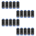 zjxed 1/4" OD x 3/8" OD Pneumatic quick Connector Push to Connect fittings Straight reducer Union/Coupler (Pack of 20) - size: 1/4 inch-3/8 inch(20pcs)