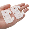 Litoexpe 10 Pieces White Plastic Drawer Guides Rear Drawer Replacement Guides Brackets with Screws, Drawer Track Parts for Furniture, Dressers, Wardrobe (59x41x16.5mm) - size: 58×41×29mm - 10 Pcs
