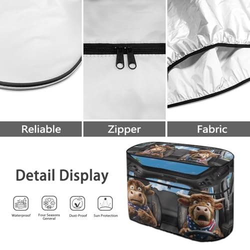 American Yak Double 20lb RV Propane Tank Cover with Zipper Weather Resistant Gas Cylinder Cover Four Seasons General - color: American Yak, size: S(20LB)