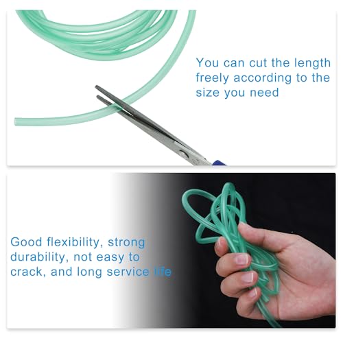 Aquarium Air Tubing, Silicone, 39.37 Feet, Green, 4mm ID, 6mm OD, 1pc - color: Green, size: 39.37 Feet