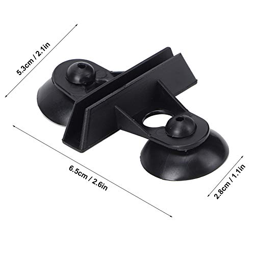 Alomejor Aquarium PVC Fish Tank Separator Divider Support Clamp/Holder for Breeding Fish Tank, 40PCS Blackwhite Suction Cup Separating Board, Suitable for 5-6mm Glass (Black) (Black) - color: Black