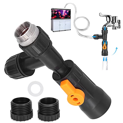 Water Changer, Aquarium Water Changer, Fish Tank Siphon, with 2 PCS Faucet Adapters, for Aquarium Quick Water Change