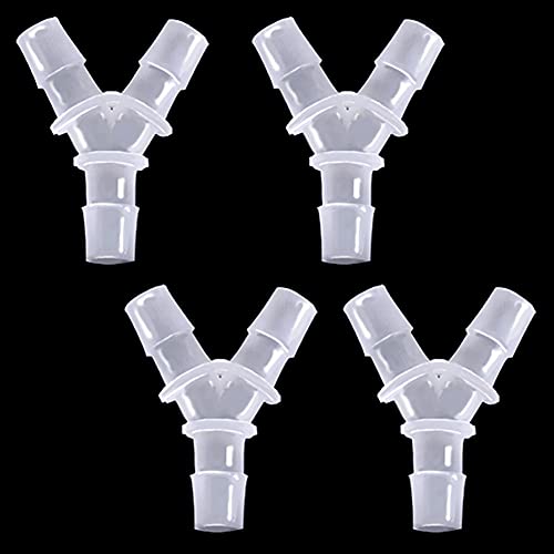 5/8" Hose Barb Fitting Equal Barbed Y Shaped 3 Way plastic Tubing Joint Splicer Mender Adapter Union for Oxygen Tubing Pipe Household Fuel Gas Liquid Air (Pack of 4) - size: 5/8 Inch